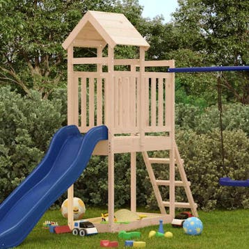 vidaXL Speelhuis 53x110x214 cm massief grenenhout, Kinderen en Baby's, Verzenden, Nieuw