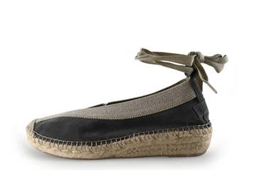 Shabbies Amsterdam Espadrilles in maat 39 Grijs, Shabbies Amsterdam, Verzenden, Zo goed als nieuw, Grijs
