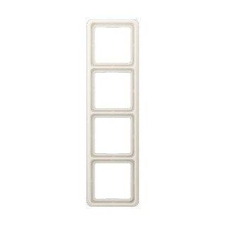 Jung CD500 afdekraam 4-voudig crèmewit - CD584W, Nieuw, Stopcontact