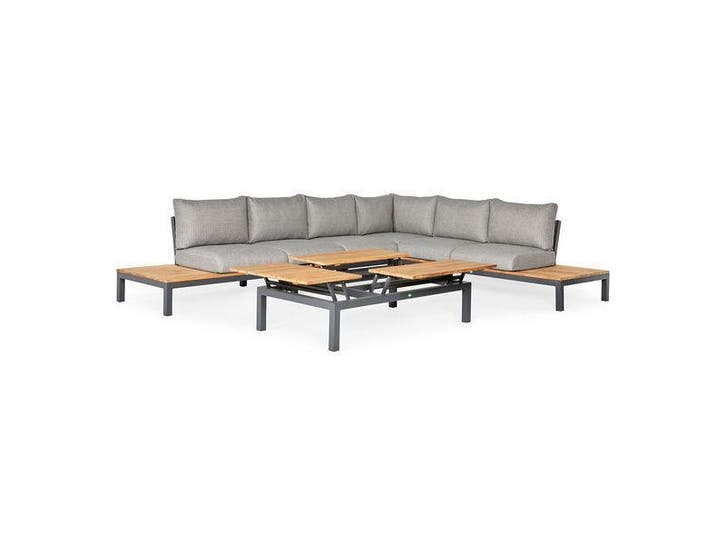 Suns memphis platform teak lounge set XL links, Tuin en Terras, Tuinsets en Loungesets, Nieuw