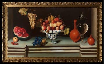 European School (XX) - Still Life with Delft bowl, flask,