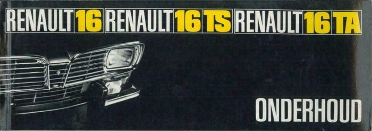 1969 Renault 16 TS TA Onderhoudsboekje Nederlands *Blanco*, Auto diversen, Handleidingen en Instructieboekjes, Verzenden