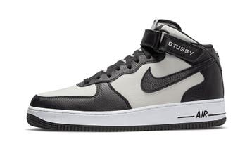 Nike Air Force 1 Mid Stussy Grey Black, Nieuw