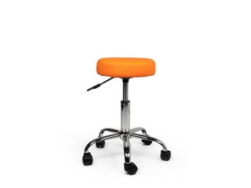 Tabouret Oranje - Lage uitvoering, Huis en Inrichting, Krukjes, In hoogte verstelbaar, Nieuw, Kunststof