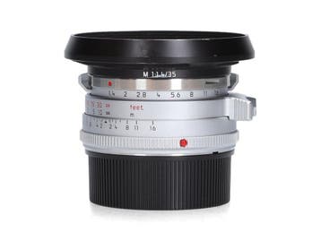 Leica 35mm f/1.4 Summilux-M Silver Steel Rim (11301), Ophalen of Verzenden, Zo goed als nieuw, Leica