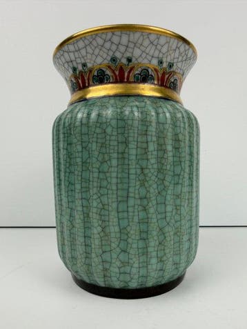 Bing & Grøndahl (B&G) - Art Deco Craquele Porcelain Vase -