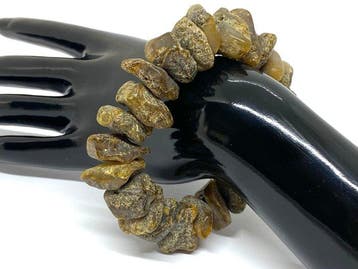 Organisch, chunky & rauw: Baltische barnsteenarmband -, Antiek en Kunst