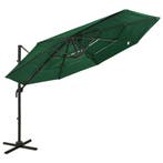 vidaXL Parasol 4-laags met aluminium paal 3x3 m groen, Tuin en Terras, Parasols, Verzenden, Nieuw, 3 tot 4 meter