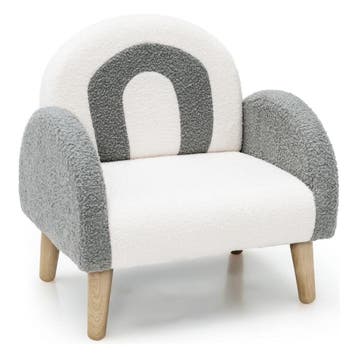 Trendmix Kinderfauteuil Teddy Grijs – Regenboogdesign –, Ophalen of Verzenden, Nieuw