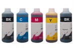 Geschikt HP navul inkt SET VAN 5 KLEUREN zwart foto zwart, Nieuw, Cartridge, Inktmedia