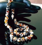 Amber Natuurlijke Baltische barnsteen ketting, mozaïekstijl,