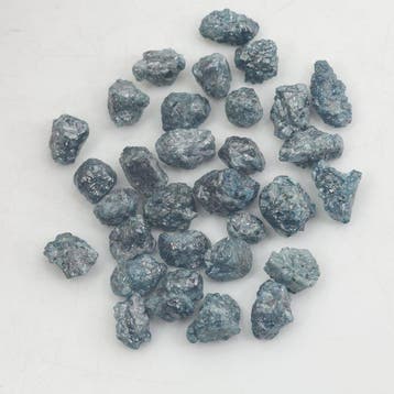 Diamant 35 ct blauwe ongeslepen losse ruwe edelstenen voor
