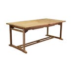 Rechthoekig 2 x uitschuifbare dining tuintafel, Tuin en Terras, Tuintafels, Ophalen of Verzenden, Nieuw, Teakhout