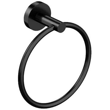 Handdoekring - Leoni Rimbo - 16cm - Rond - Mat Zwart, Ophalen of Verzenden, Nieuw
