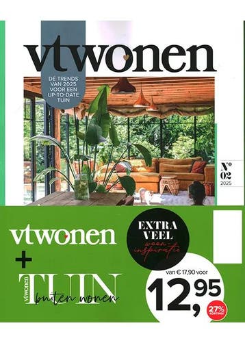 Pakket vtwonen + vtwonen Tuin buiten wonen - 01 2025, Boeken, Verzenden, Nieuw, Sport en Vrije tijd