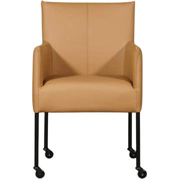 Set van 10 Leren eetkamerstoelen Desire - Toledo Camel, Huis en Inrichting, Ophalen of Verzenden, Nieuw, Leer, Vijf, Zes of meer stoelen