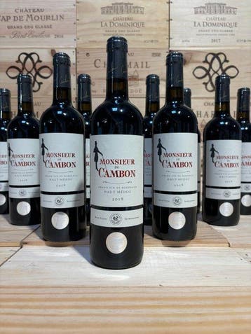2019 Monsieur de Cambon - Haut-Médoc - 12 Flessen (0.75, Nieuw