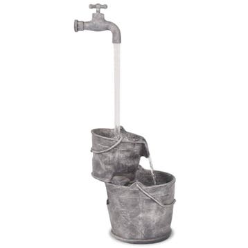 vidaXL Waterornament met kraan en emmers polyresin, Verzenden, Nieuw