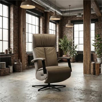 Leren relaxfauteuil met hartbalans Pure - Toledo Moss, Bohemian, Industrieel, Modern, Scandinavisch, Nieuw, Ophalen of Verzenden