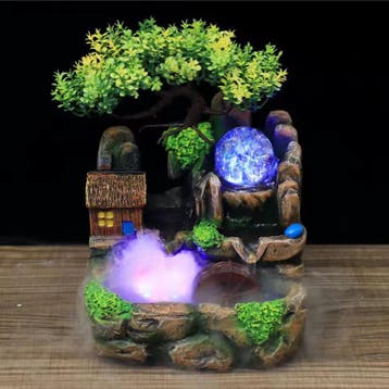 Tafel Waterfontein met Waterval enRGB LED Bal Zen Decoratie, Verzenden, Nieuw in verpakking