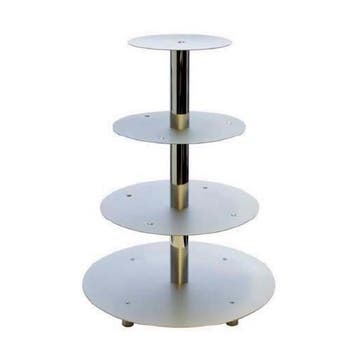 Taartstandaard Aluminium New York 4 etages, Verzenden, Nieuw