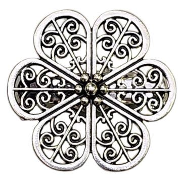 Fako Bijoux - Vestsluiting Broche Rond - Vestclip - Bloem, Verzenden, Nieuw