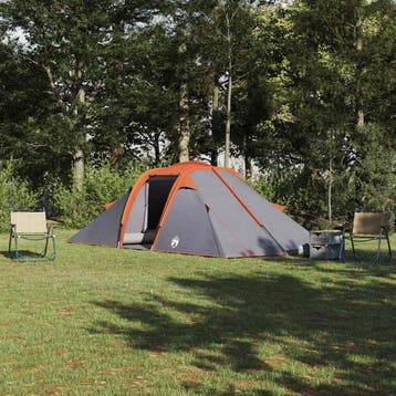 vidaXL Tunnel tent met dak Grijs en Oranje 510 x 240 x 156, Verzenden, Nieuw, Tot en met 2