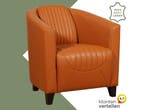Leren fauteuil Press Special - Massif Amaretto (cognac) -, Nieuw, Ophalen of Verzenden, Eigentijds, Klassiek, Retro, Romantisch, Vintage