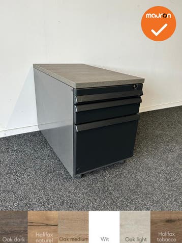 Ladeblok - 57x42x76cm - Antraciet - 3 lades - kunststof fron, Werkplek, Ophalen of Verzenden, Gebruikt, Kast