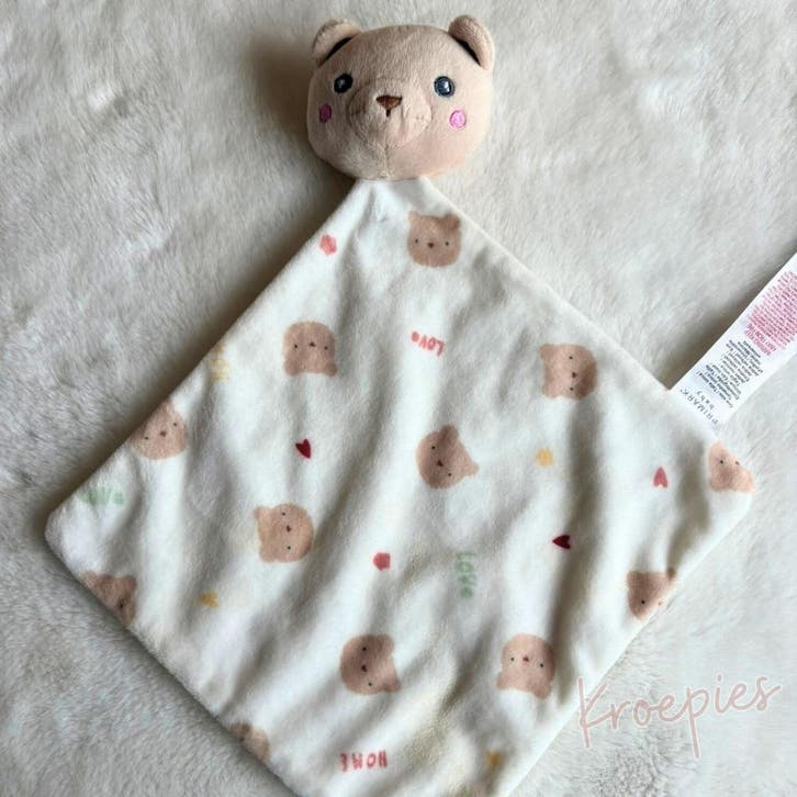 PRIMARK knuffeldoekje beer Love, Kinderen en Baby's, Speelgoed | Knuffels en Pluche, Verzenden