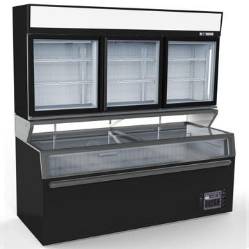 Wandvriezer | Zwart | -18°C | Geforceerd | 3 Schappen |, Zakelijke goederen, Verzenden, Nieuw in verpakking