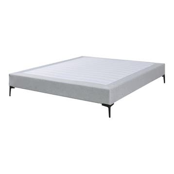 Tweepersoonsbed Lilla met bedbodem 140x200 cm lichtgrijs [en, Huis en Inrichting, Slaapkamer | Bedden, Verzenden, Nieuw
