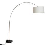 Booglamp staal stoffen kap wit 50 cm - XXL, Verzenden, Nieuw, Modern