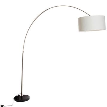 Booglamp staal stoffen kap wit 50 cm - XXL, Verzenden, Nieuw