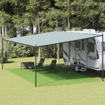 vidaXL Tenttapijt 400x800 cm HDPE lichtgroen, Caravans en Kamperen, Kampeeraccessoires, Verzenden, Nieuw