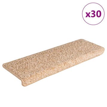 vidaXL Trapmatten 30 st 65x21x4 cm Goud Rechthoekige Rand, Doe-het-zelf en Verbouw, Ladders en Trappen, Verzenden, Nieuw