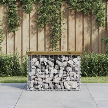 vidaXL Tuinbank schanskorfontwerp 63x31,5x42 cm, Verzenden, Nieuw