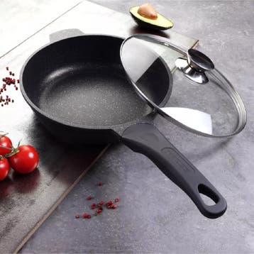 TIROSS Koekenpan met marmer coating 24 cm voor gas elektr..., Ophalen of Verzenden, Nieuw