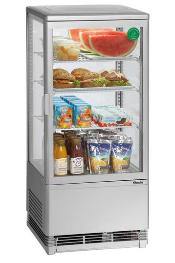 Bartscher Mini-koelvitrine 78L | Zilver | 3 roosters | Conve, Ophalen of Verzenden, Nieuw
