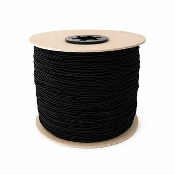 3mm Elastisch Touw - Zwart - 100 meter op rol, Verzenden, Nieuw