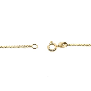 Gouden Venetiaanse schakel ketting, Sieraden, Tassen en Uiterlijk, Kettingen, Ophalen of Verzenden, Gebruikt, Goud, Goud