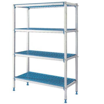 Lineaire Rek In Geanodiseerd Aluminium 4 Niveaus modular R, Ophalen of Verzenden, Nieuw