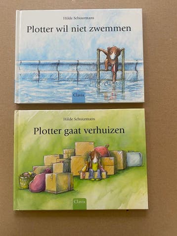2 Kinderboeken Plotter - onzekerheden en hoe ermee omgaan, Verzenden, Zo goed als nieuw, Fictie algemeen, 5 of 6 jaar