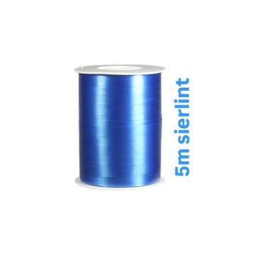 5m Blauw lint - krullint - cadeau versiering - leuk inpak..., Ophalen of Verzenden, Nieuw
