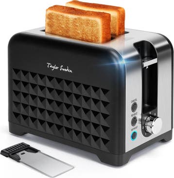 Broodrooster - Toaster - 2 sleuven - 930W - Zwart - Taylow S, Verzenden, Zo goed als nieuw