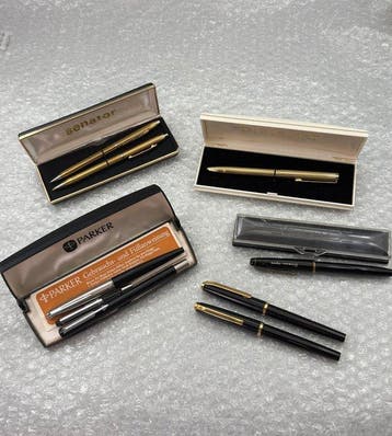 Schreibgeräte-Set 8er – Pelikan, Diplomat, Senator, Parker,, Nieuw