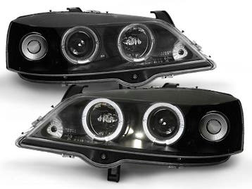 Koplampen Opel Astra G Angel Eyes zwart, Ophalen of Verzenden, Nieuw