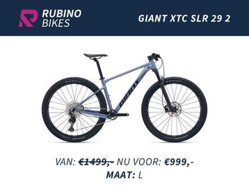 GIANT XTC SLR 29 2 | DEORE 1x12 | NIEUW | €500 KORTING, Ophalen, Hardtail, Heren, Nieuw