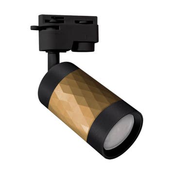 LED 1-fase Railspot met GU10 fitting | Zwart met Goud, Huis en Inrichting, Ophalen of Verzenden, Nieuw, Metaal