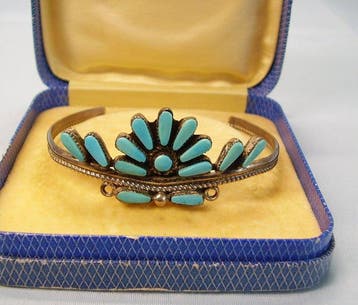 Armband - Verenigde Staten Zuni-handwerk, gesigneerd A.E.